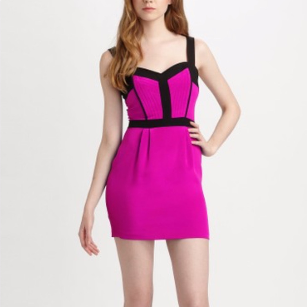 Rebecca Minkoff Bustier fuchsia dress NWT